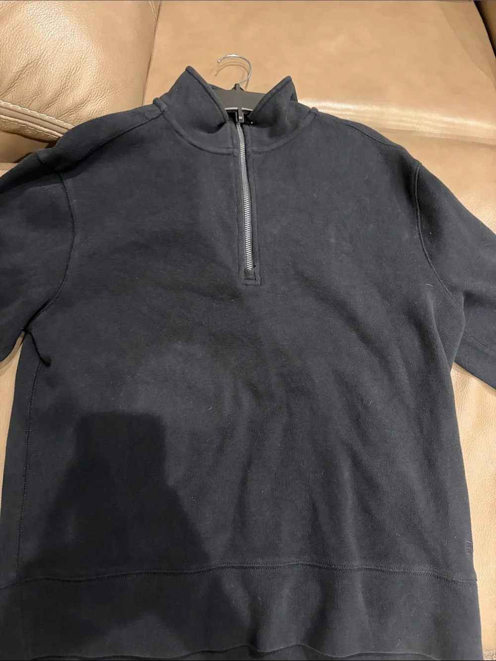Banana Republic Men's Black 1/4-Zip Sweater Pullover
